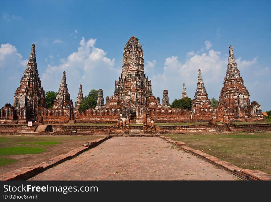 Ruin of Wat Chai Wattanaram, Ayutthaya, Thailand