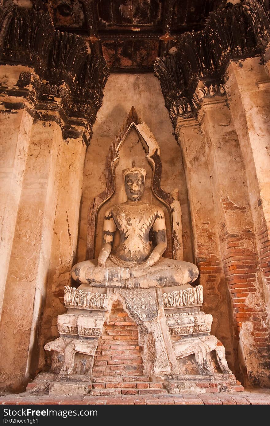 Ruin for The Buddha of Wat Chai Wattanaram, Ayutthaya, Thailand