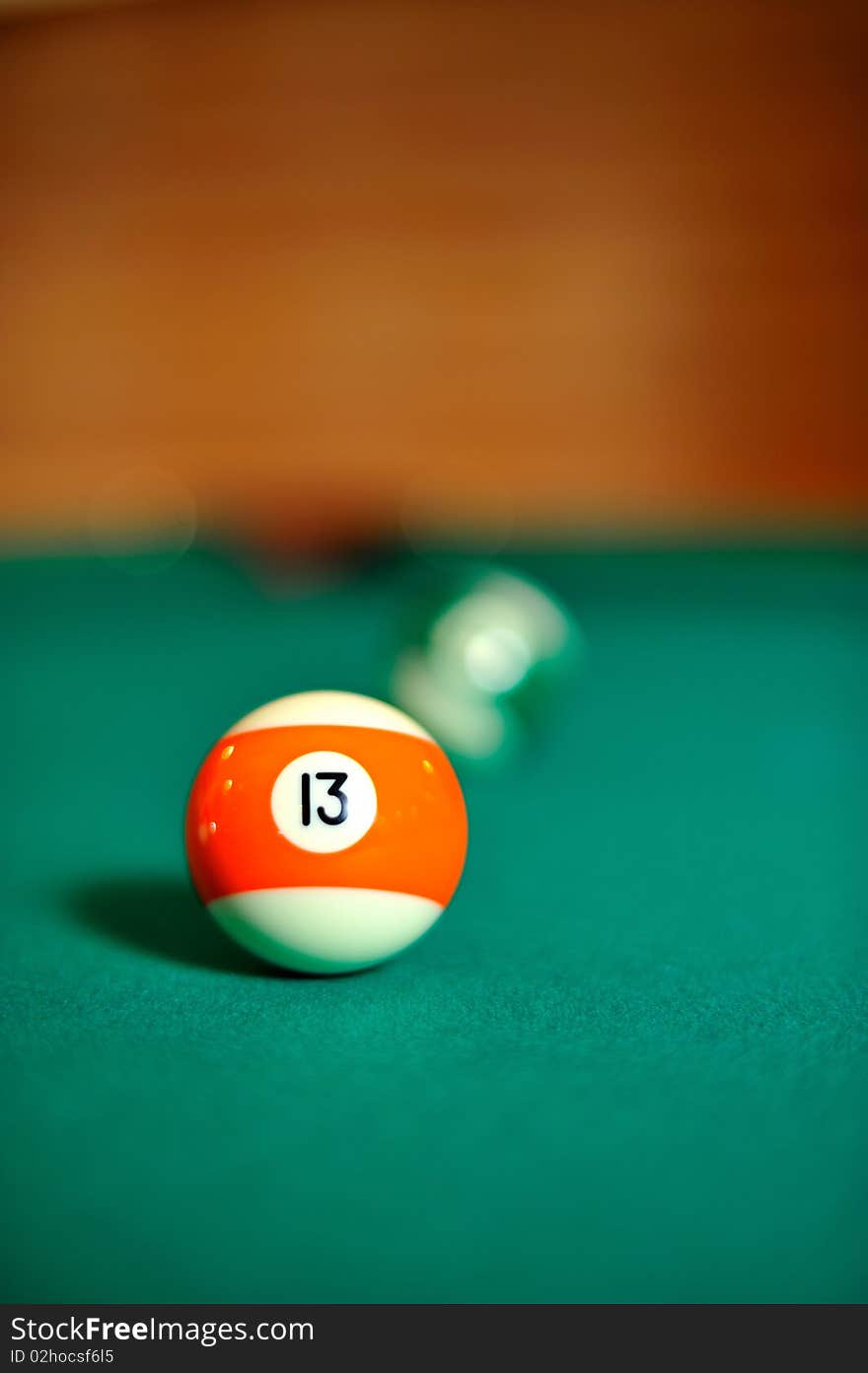 Billiard ball on the table