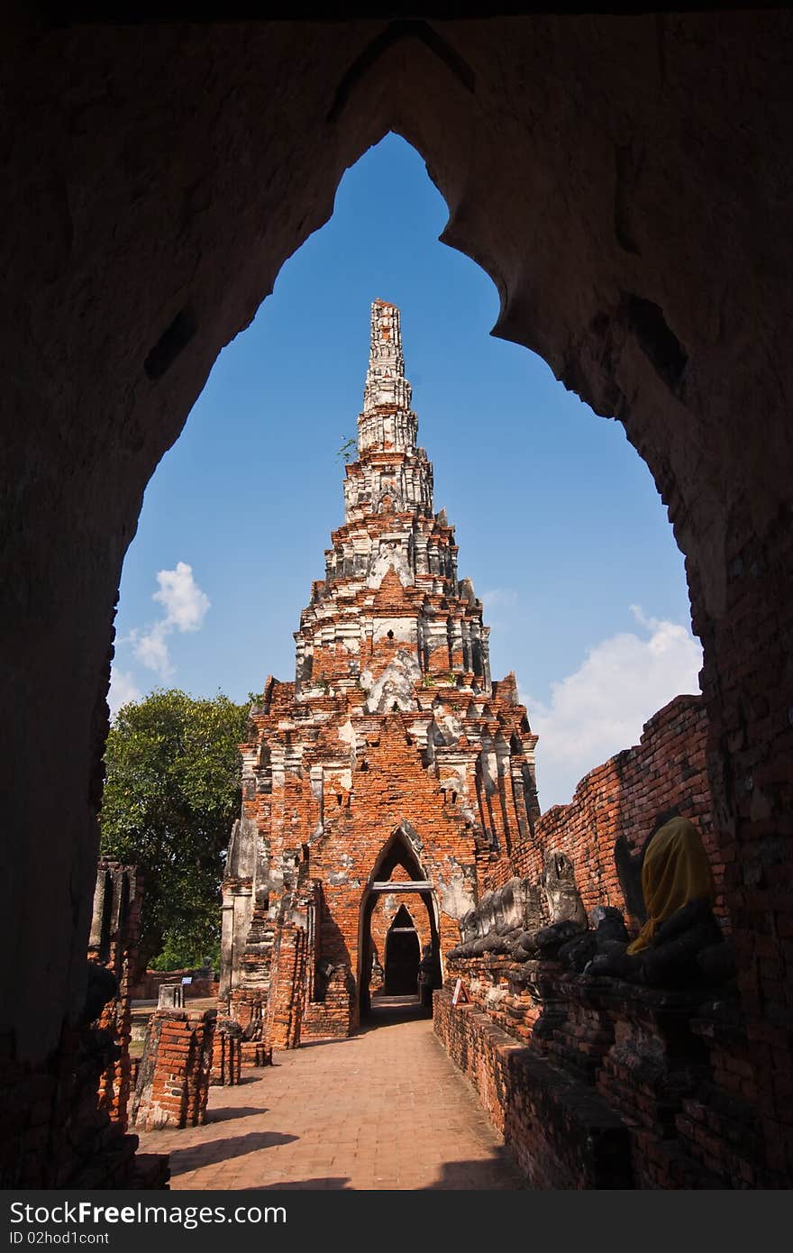 Ruin of Wat Chai Wattanaram, Ayutthaya, Thailand