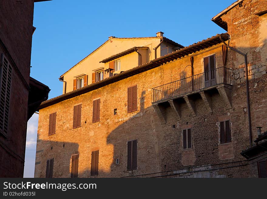 Sunset in Siena