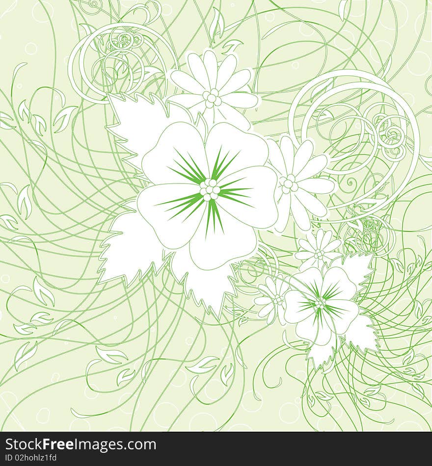 abstract floral background with place for your text