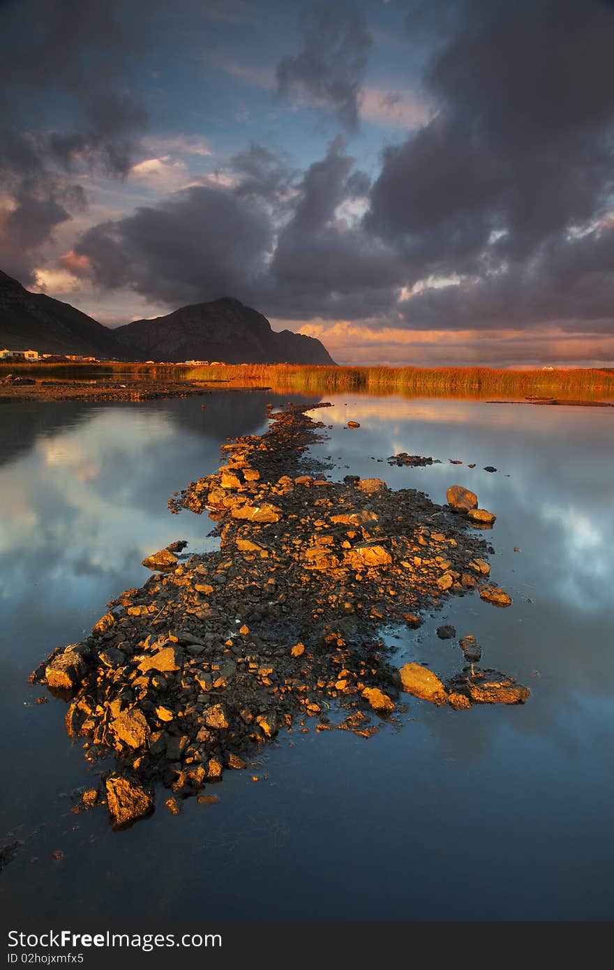 Image of a dry Lake in the Western Cape in South Africa. Image of a dry Lake in the Western Cape in South Africa