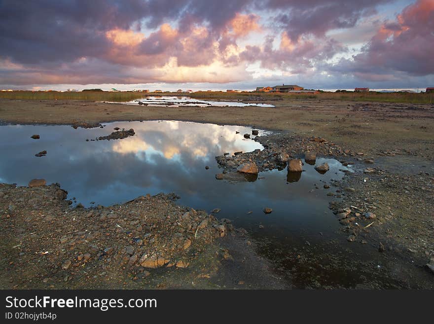 Image of a dry Lake in the Western Cape in South Africa