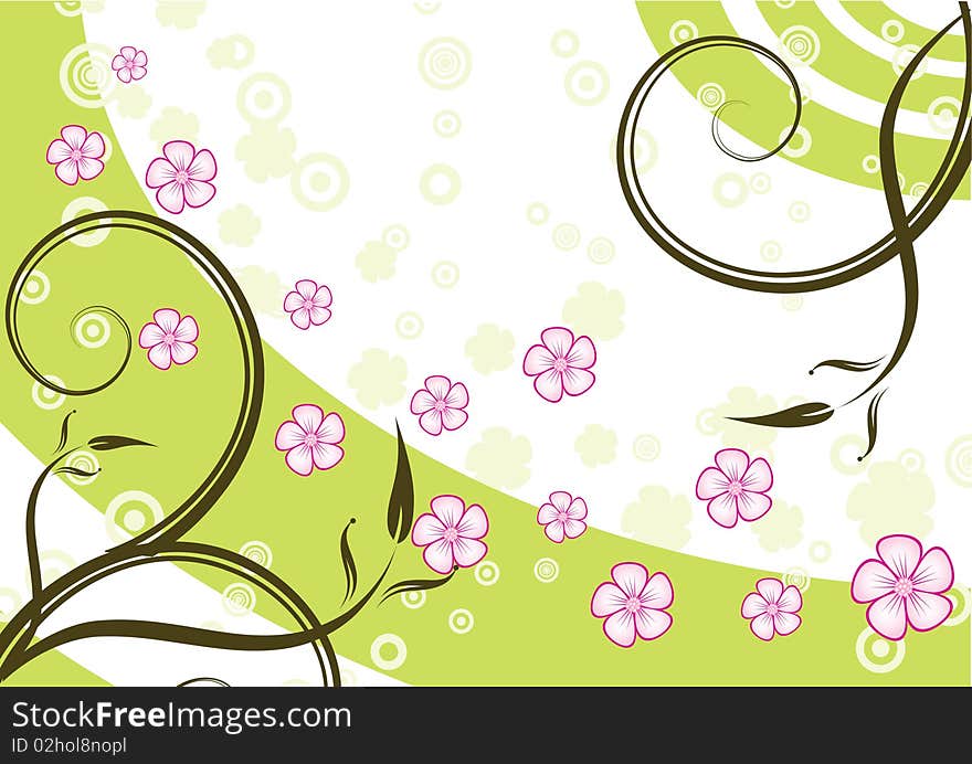 Abstract flowers background with place for your text. Abstract flowers background with place for your text