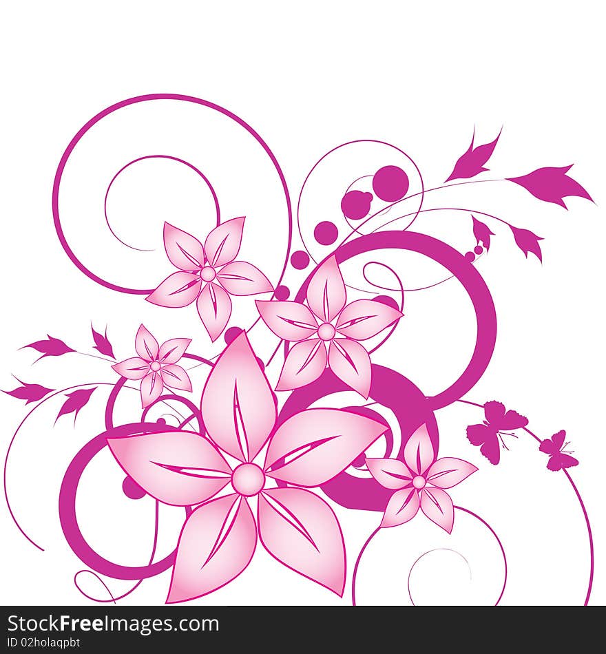 Abstract flowers background with place for your text. Abstract flowers background with place for your text