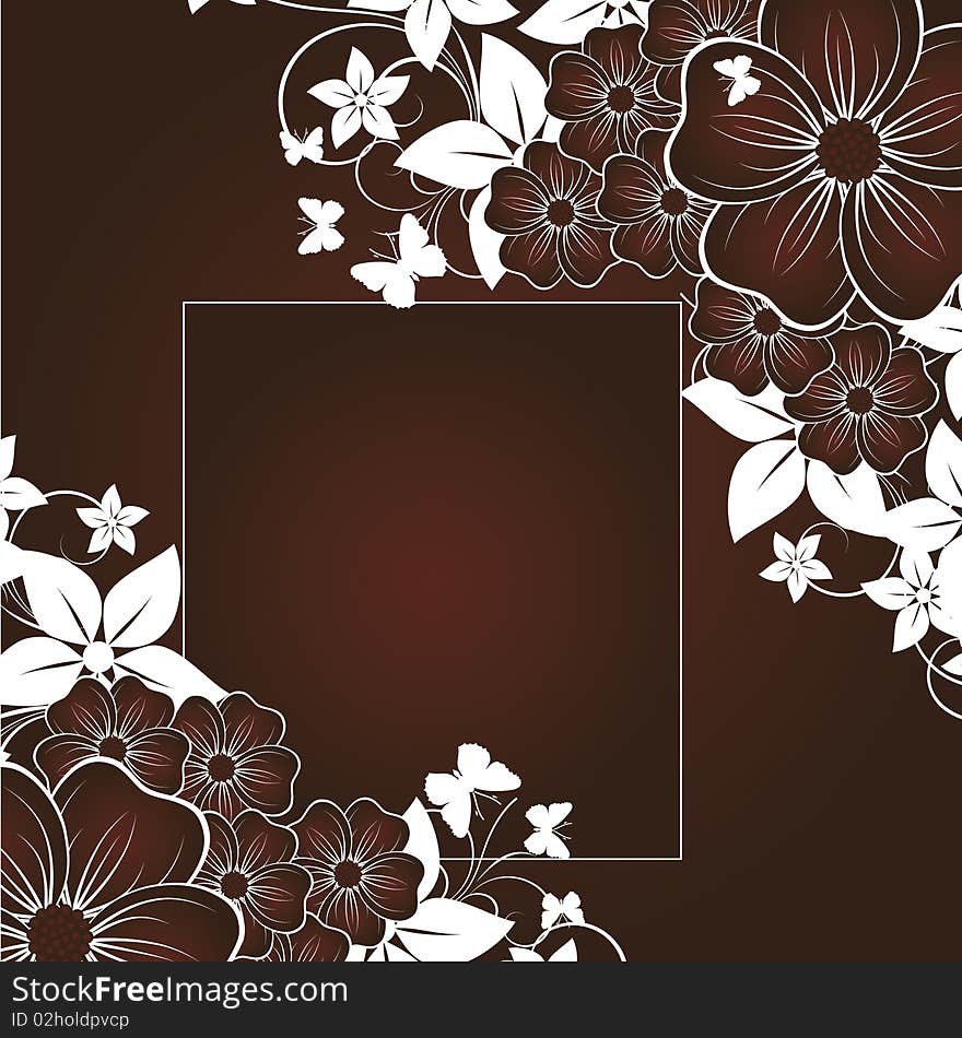 Abstract flowers background with place for your text. Abstract flowers background with place for your text