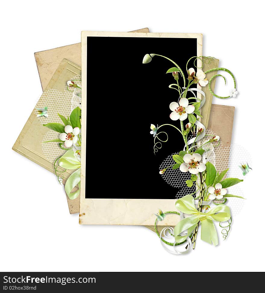 Frame With Apple Tree Flowers