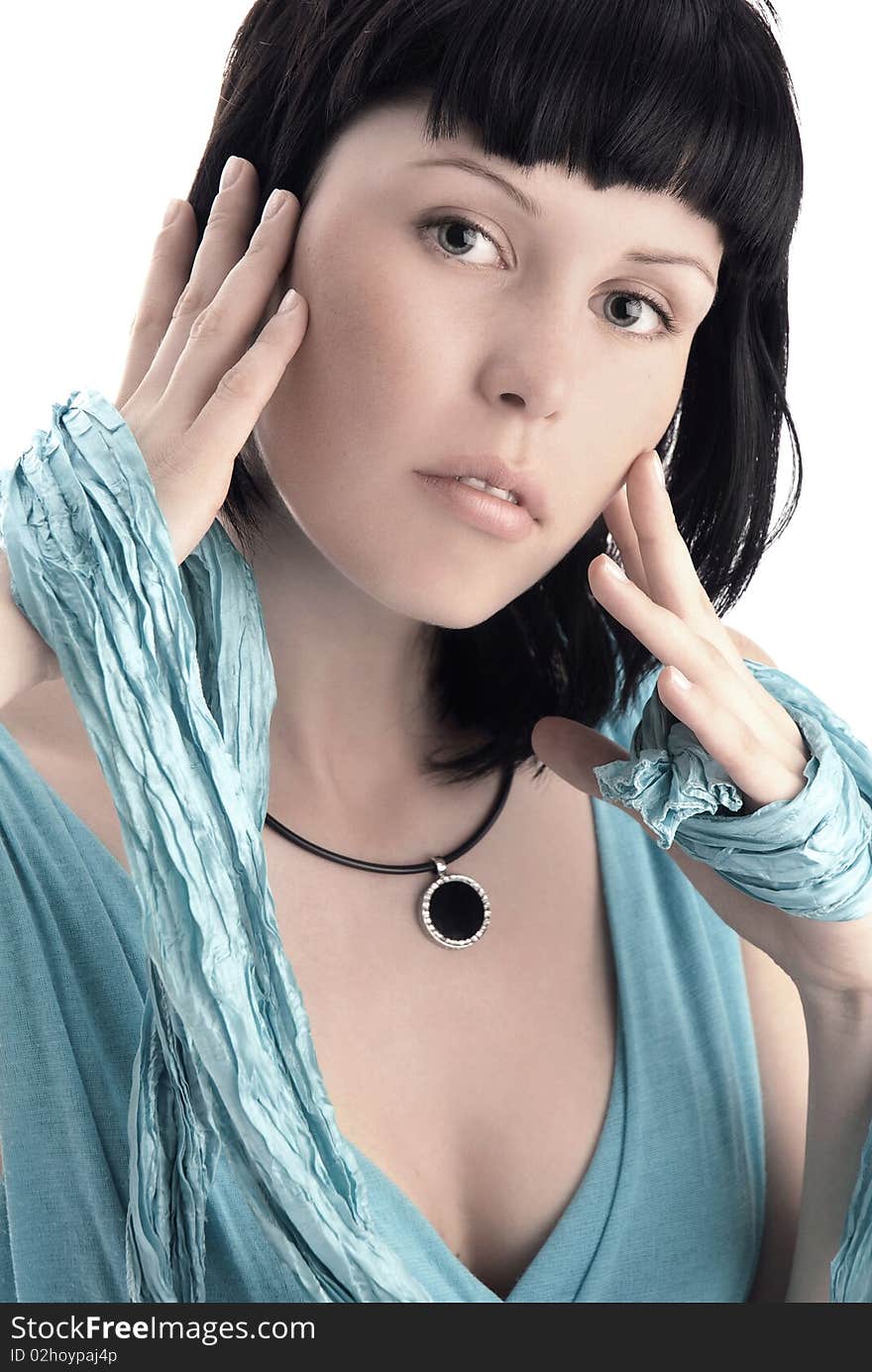 Young female person in studio. Young female person in studio