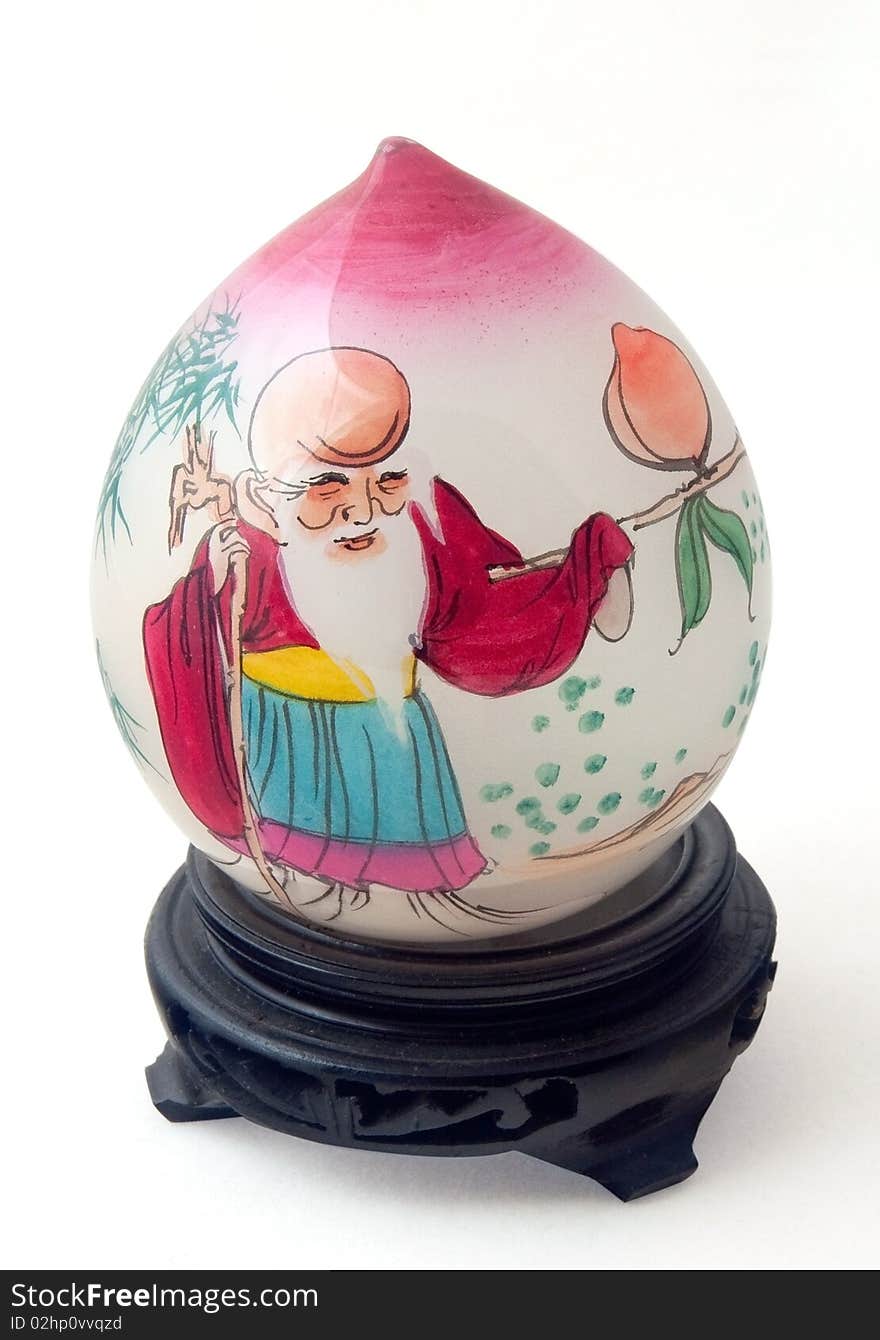 Hand Painted Chinese Decorative Crystal Egg Display. Hand Painted Chinese Decorative Crystal Egg Display