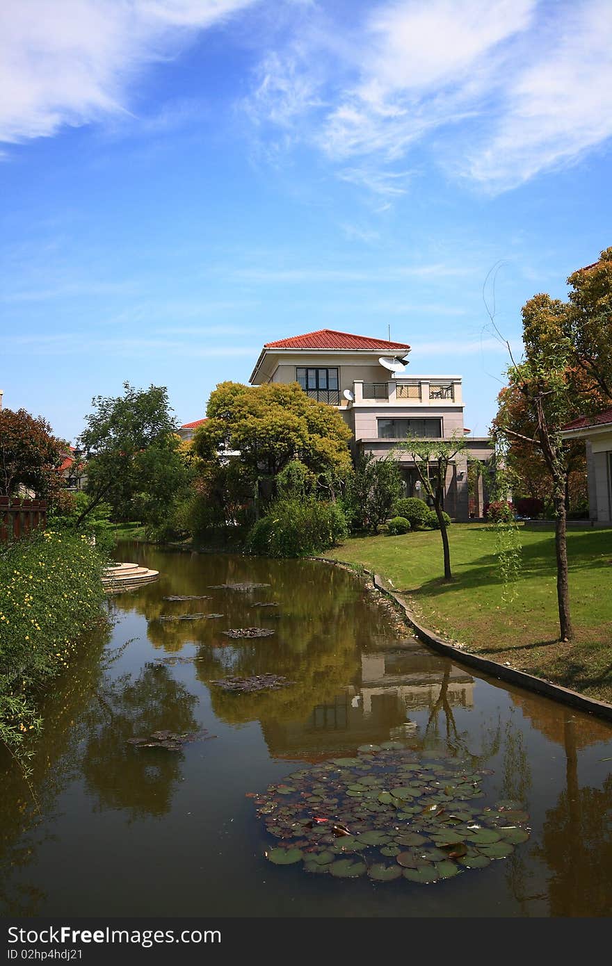 Building appearance of a villa