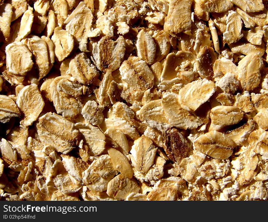 Photo detail of oat flakes texture background