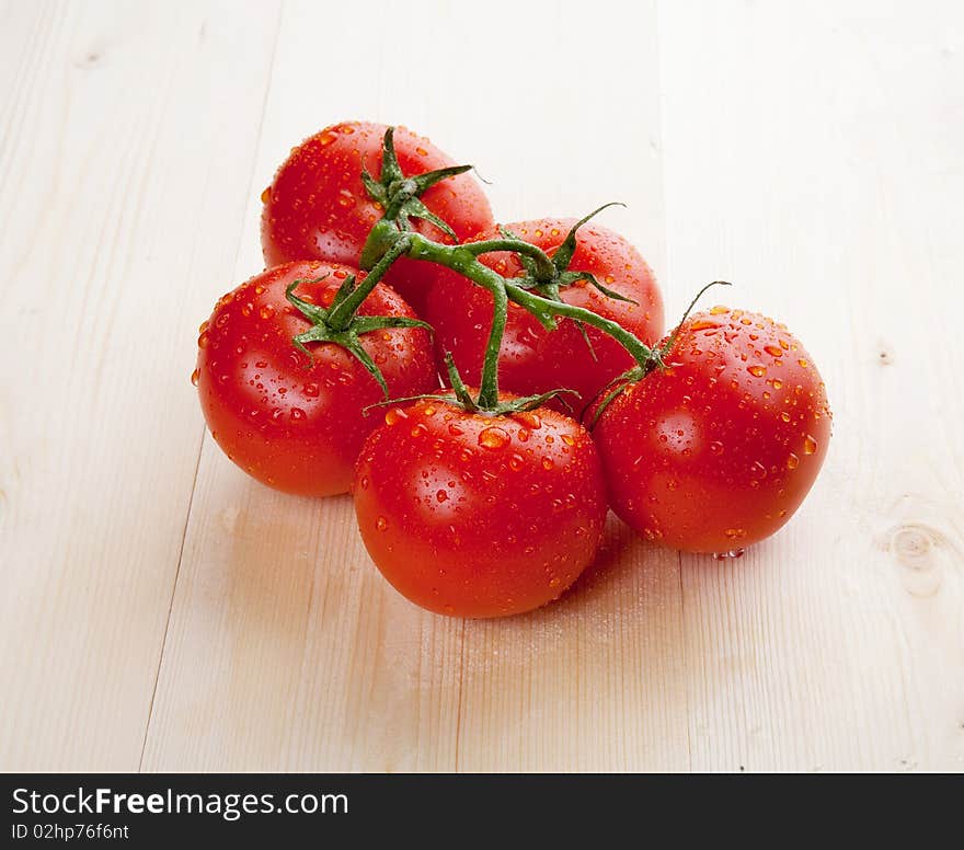 Tomatoes with drops of water. Tomatoes with drops of water