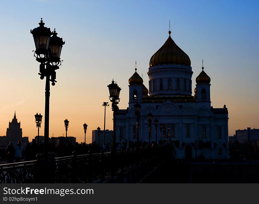 Russian church in the evening light