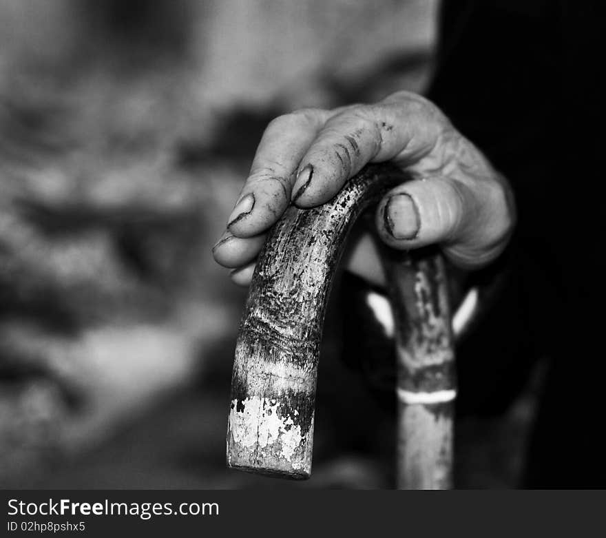 Old Hand Close Up