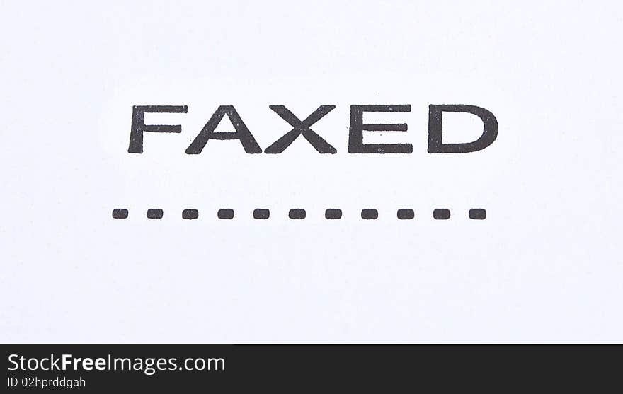 Faxed stamp