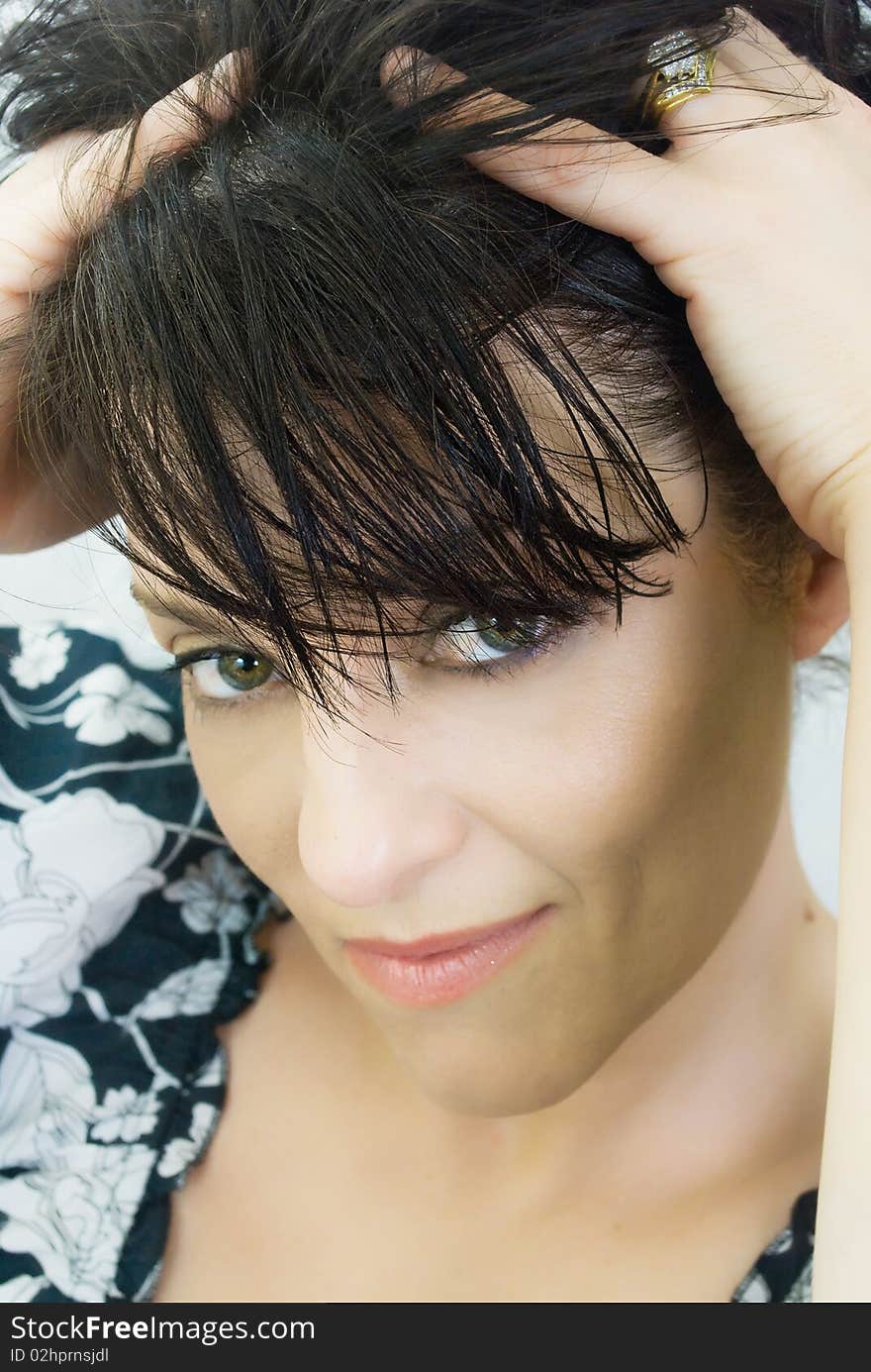 Close-up Portrait of an attractive brunette Woman. Close-up Portrait of an attractive brunette Woman