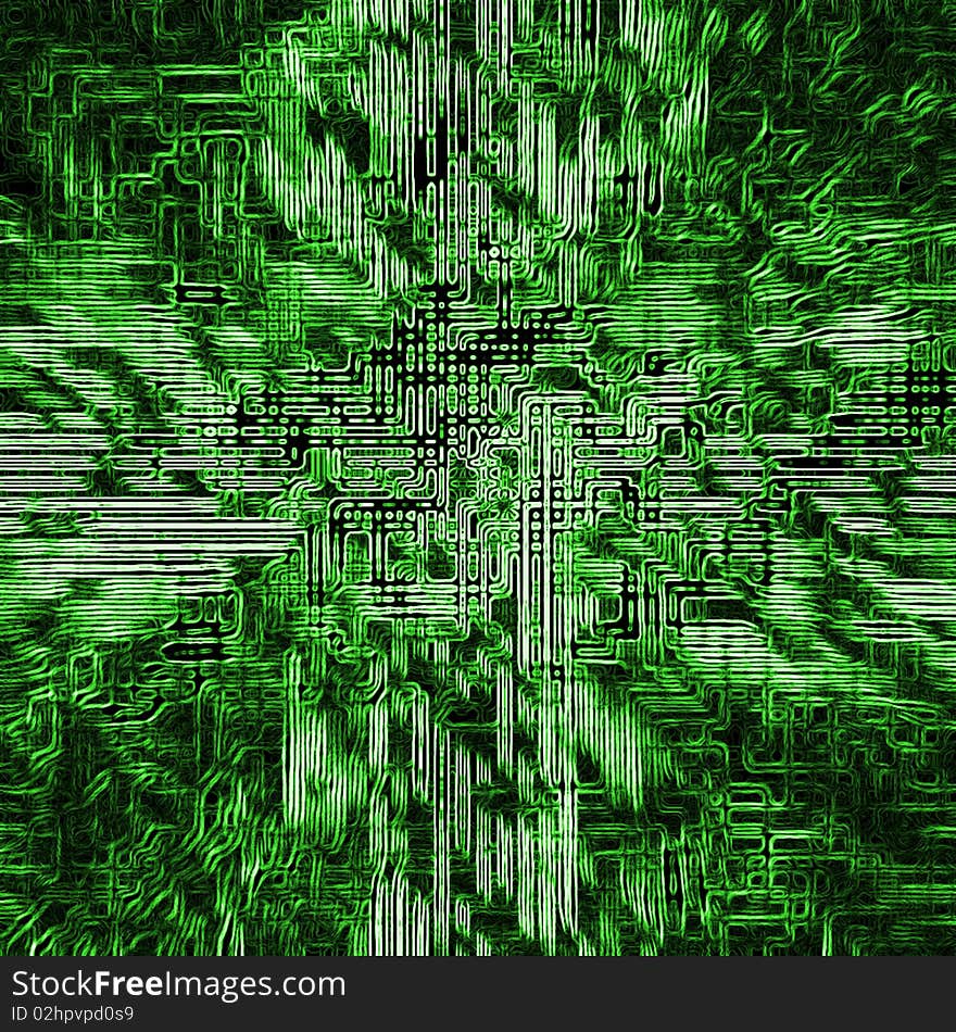 Green abstract web background reminiscent of the electronic circuit. Green abstract web background reminiscent of the electronic circuit