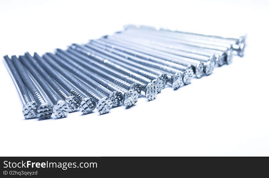 Close-up picture of iron nails. Close-up picture of iron nails