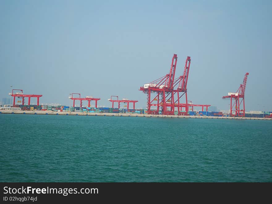 China, the port of Haikou City, Hainan Province landscape