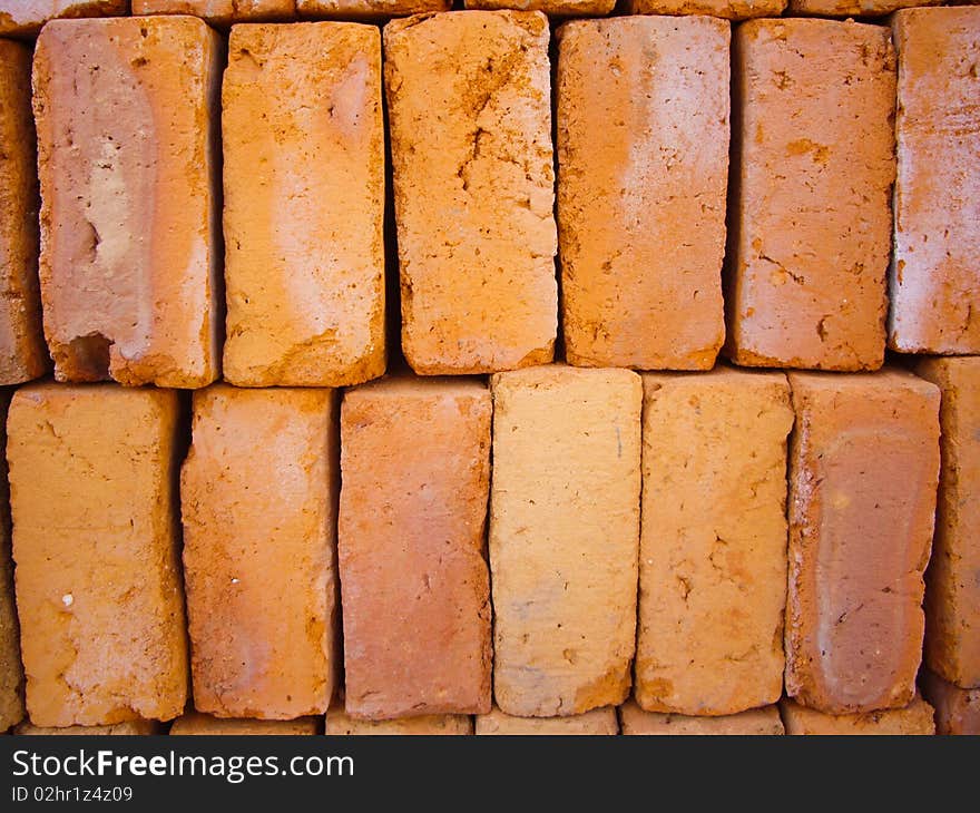 Two rows of vertical bricks