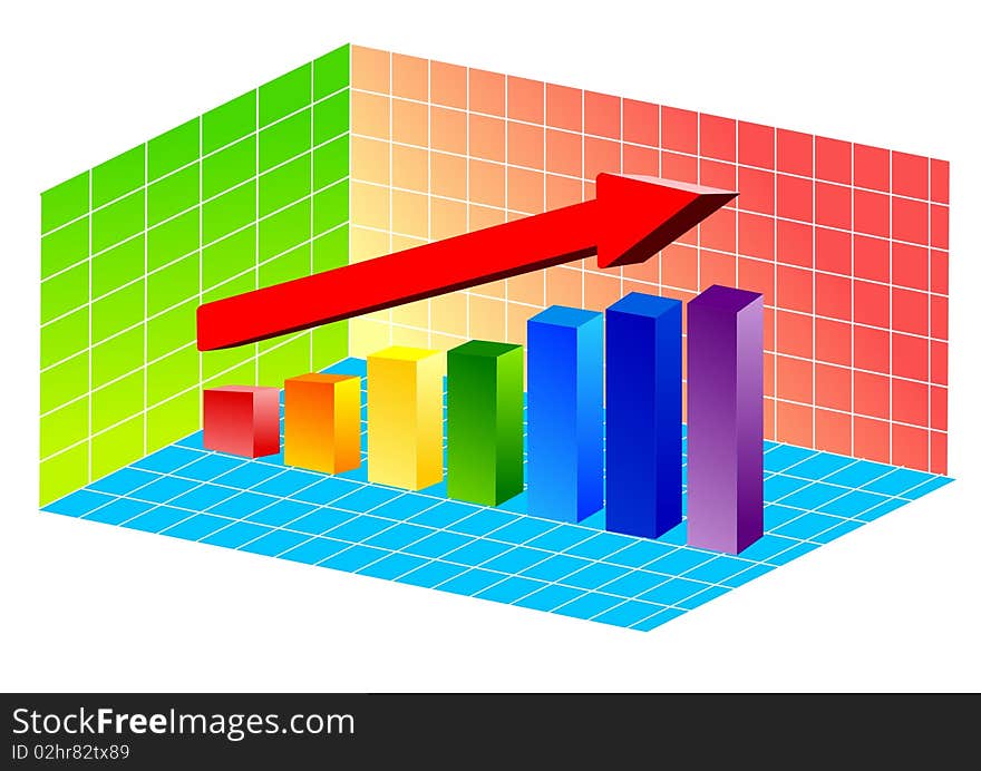 Vector colored diagram of growth