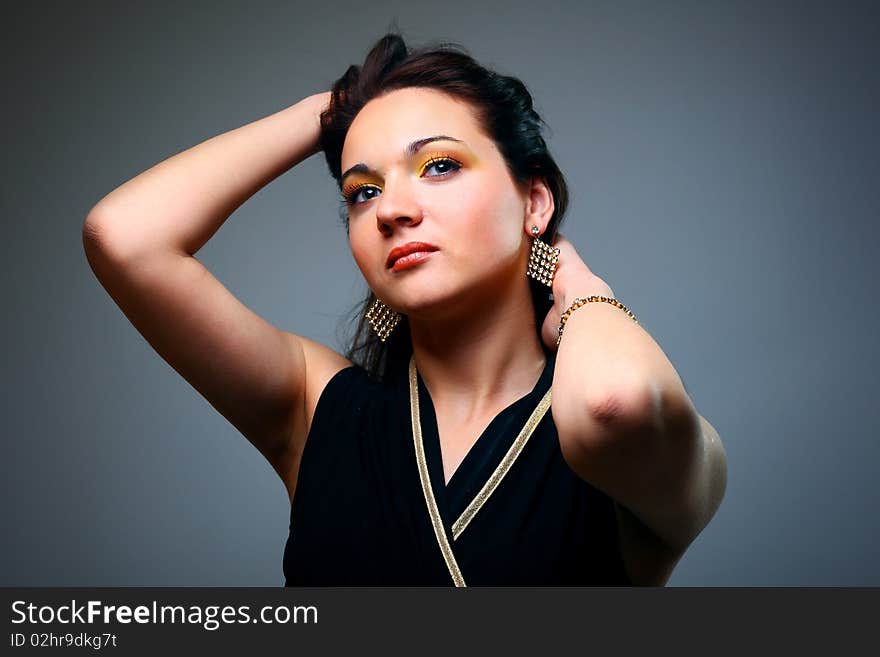 Beautiful woman shot in studio