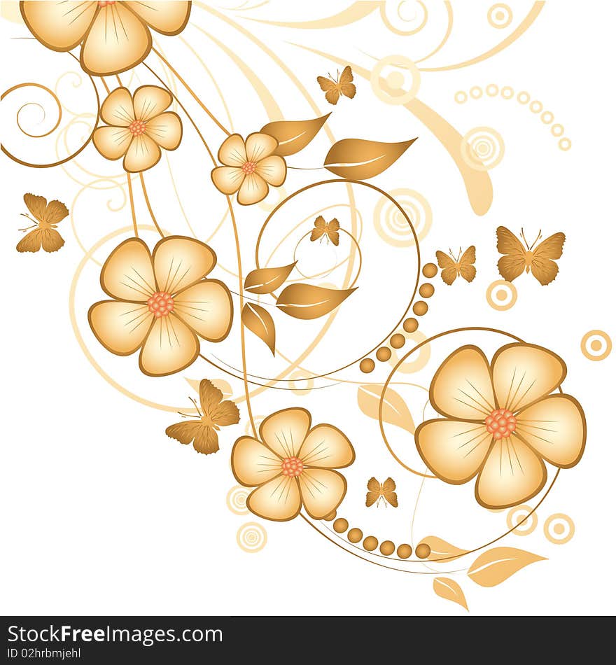 abstract floral background with place for your text