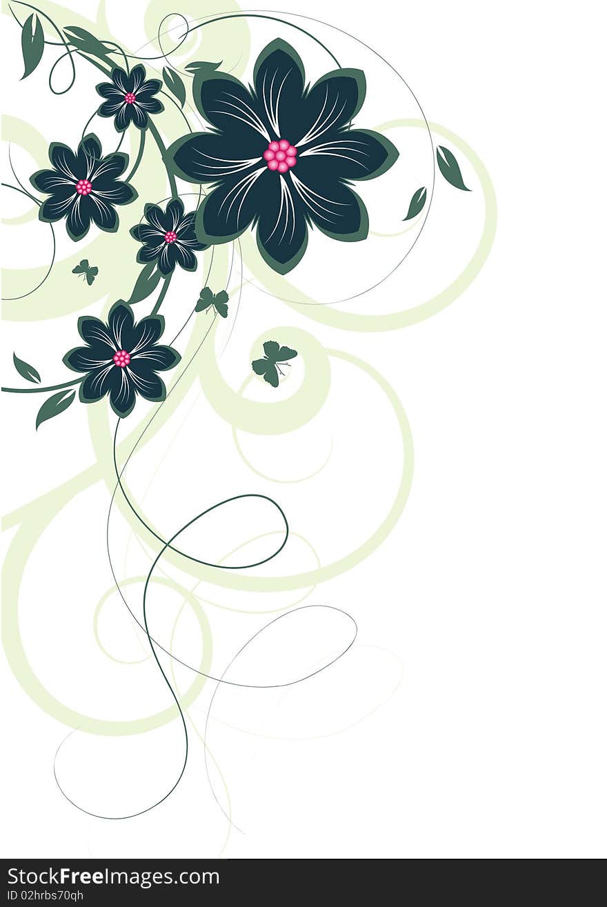 abstract floral background with place for your text