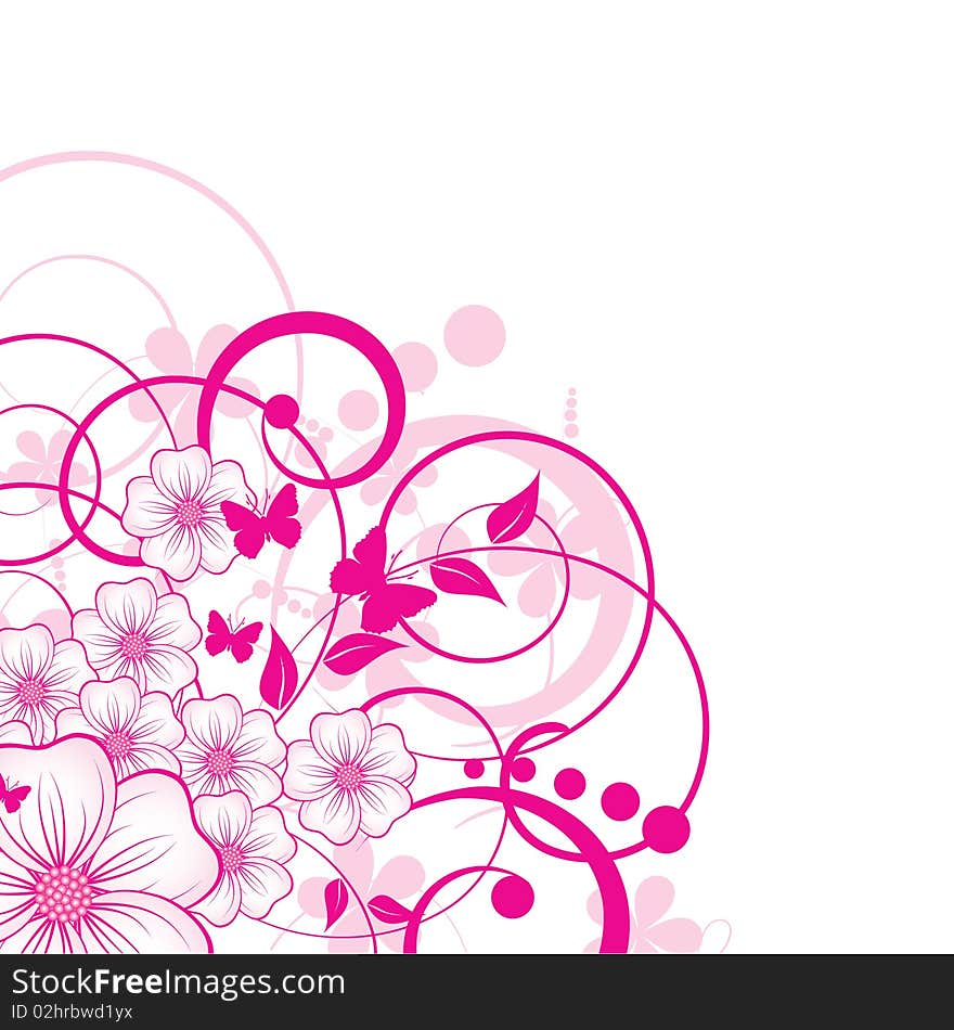 abstract floral background with place for your text