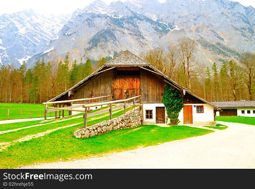 Farm house in the mountains