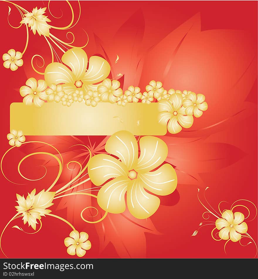 Abstract floral background with place for your text