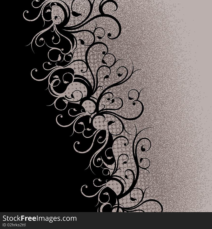 An abstract floral themed background. An abstract floral themed background