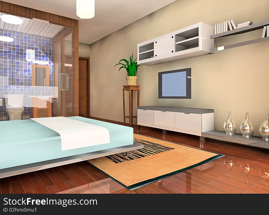 A cozy bedroom design proposal. A cozy bedroom design proposal