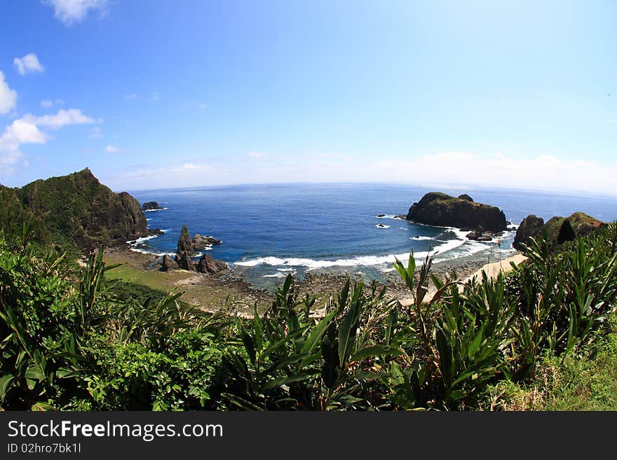 The coast of Taiwan's Green Island. The coast of Taiwan's Green Island.