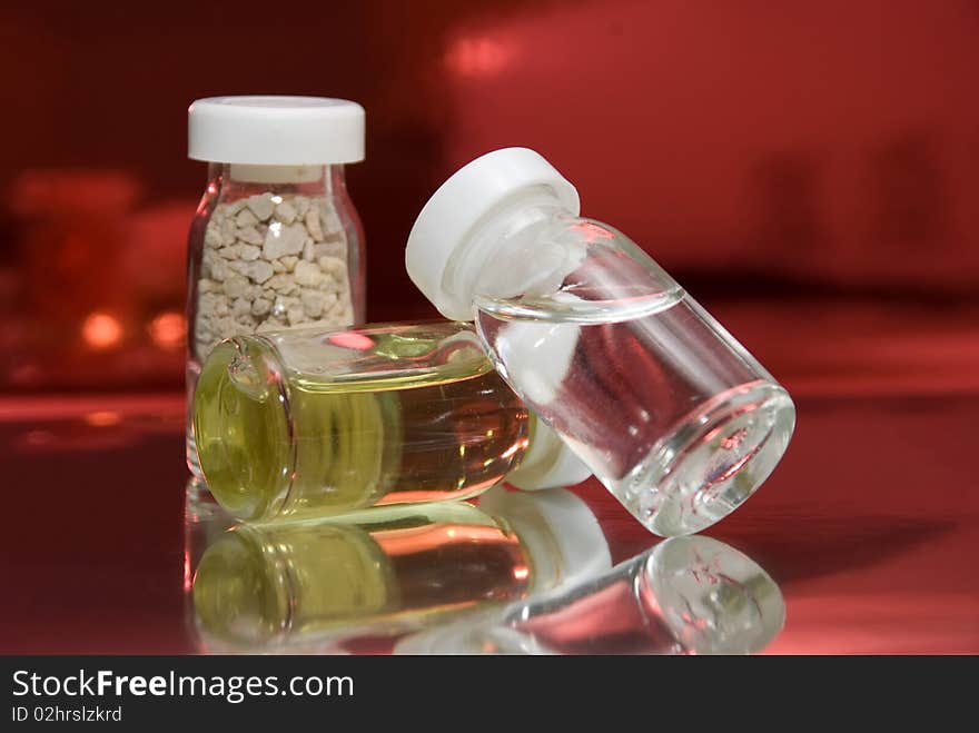 Chemical laboratory elements ground water oil. Chemical laboratory elements ground water oil