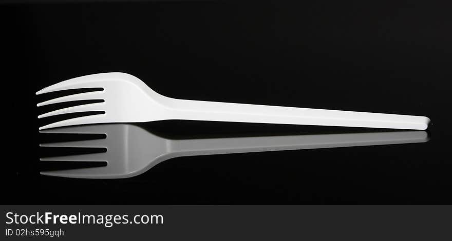 White plastic fork