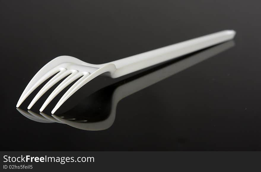 White plastic fork