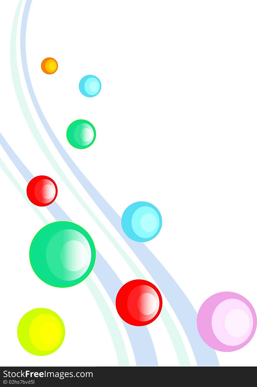 Illustrated colour circles background design