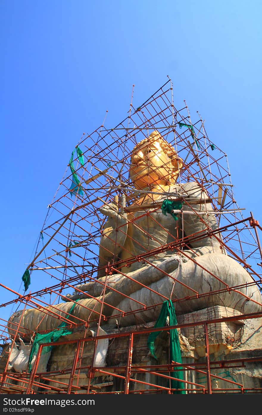 Gold Buddha Under Construction