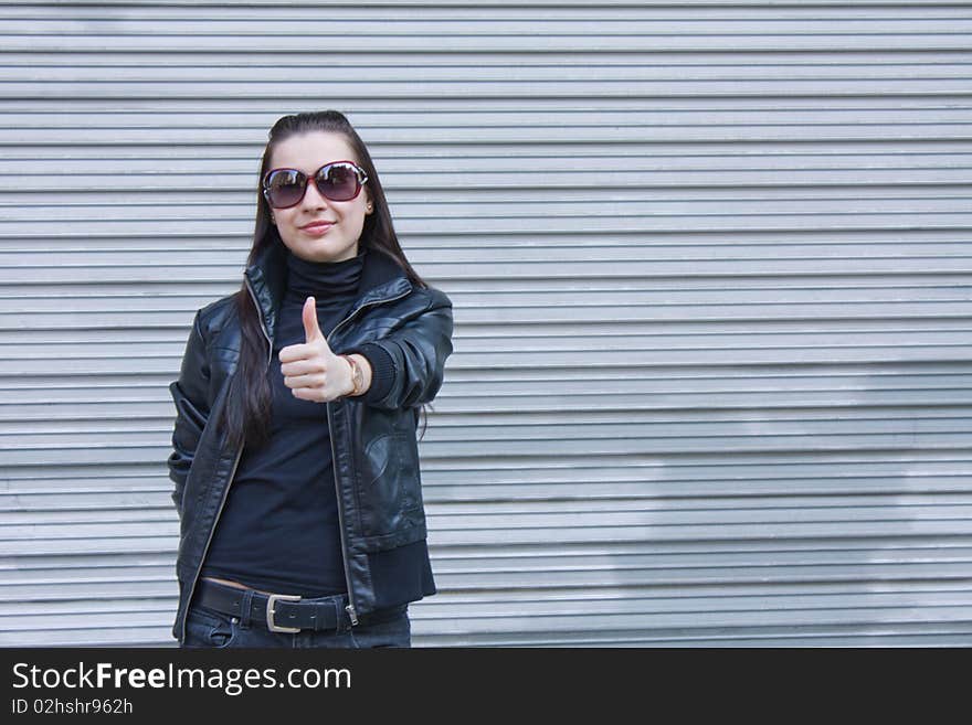 Positive and happy young woman. Positive and happy young woman