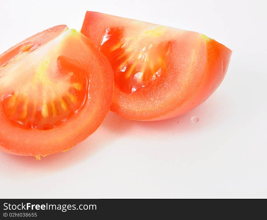 Isolated fresh tomatoes