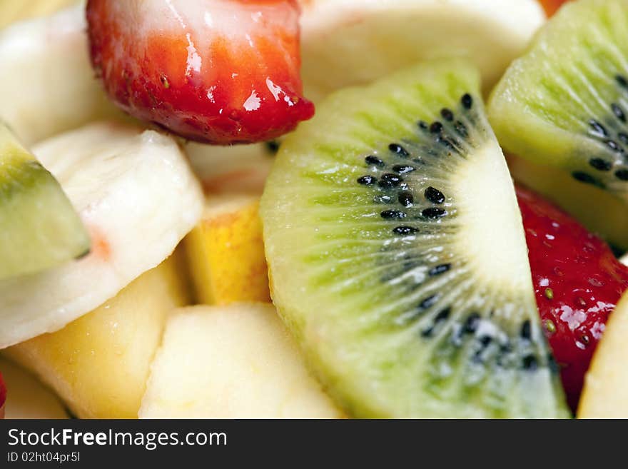 Delicious fresh food, fruit salad. Delicious fresh food, fruit salad