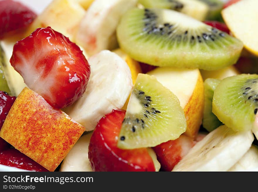 Delicious fresh food, fruit salad. Delicious fresh food, fruit salad