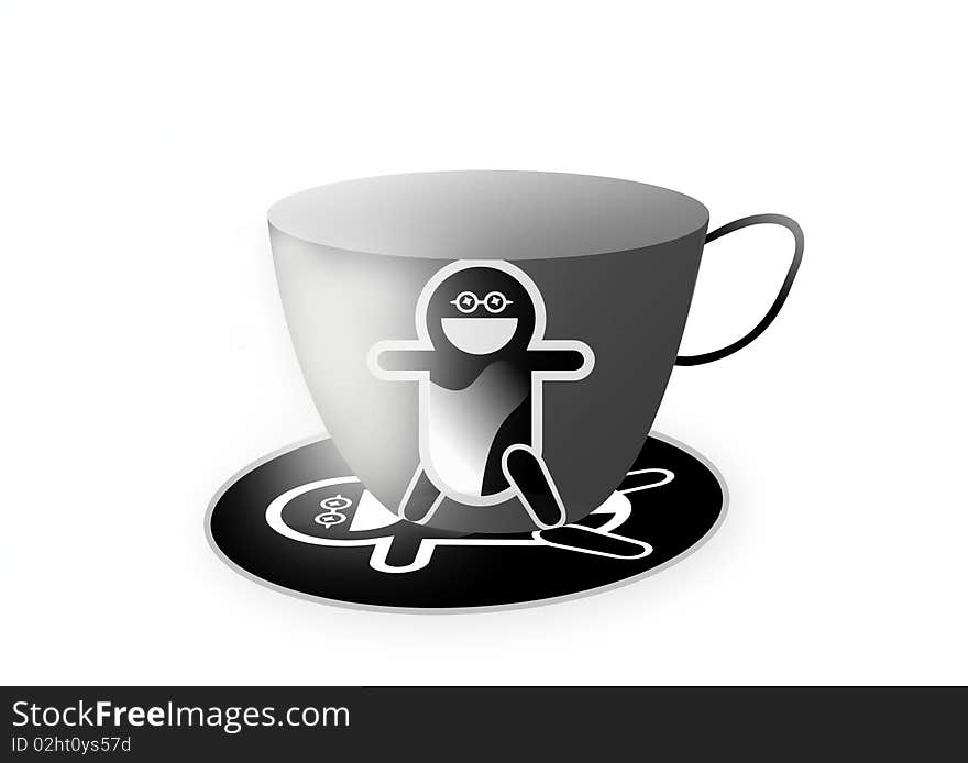 Isolated coffee cup on white background