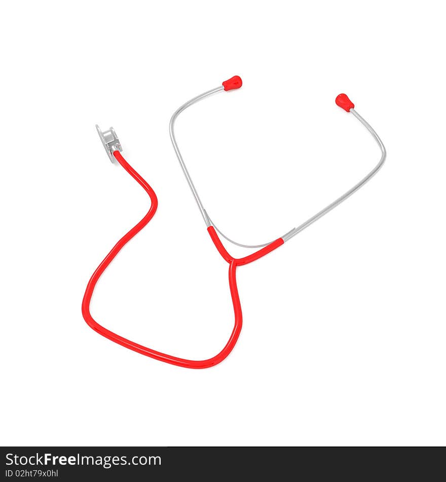 Stethoscope isolated on white - 3d illustration