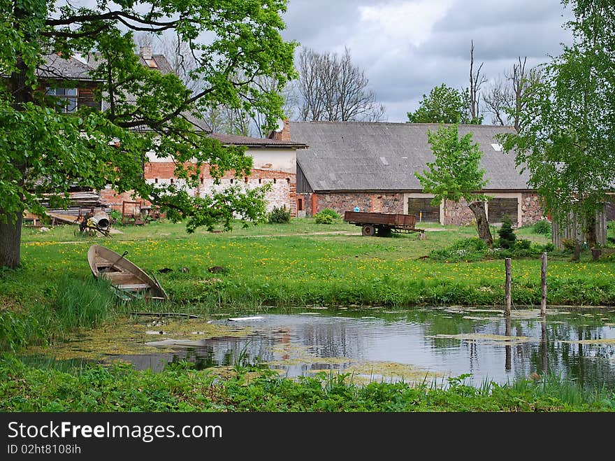 Farm at district Pelci, Latvia.