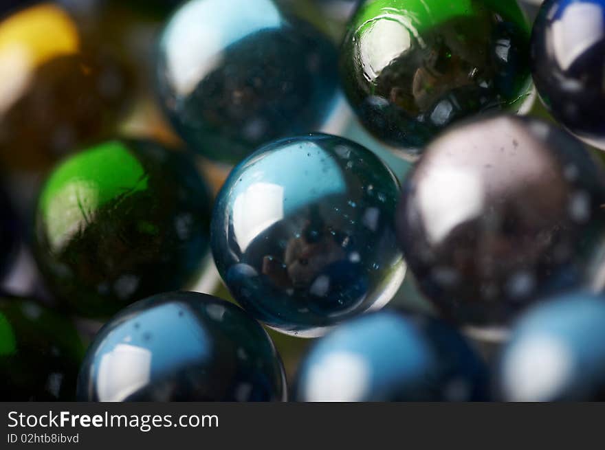 Abstract background from glass colour spheres