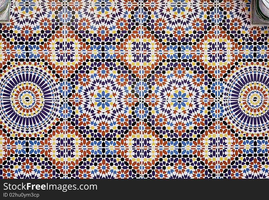 Moroccan wall can used as a background. Moroccan wall can used as a background