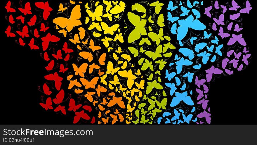 Background with butterflies